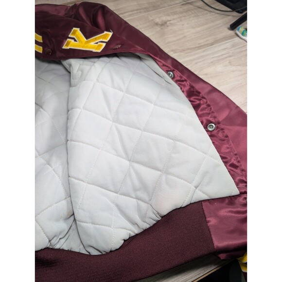 Vintage Swingster Redskins Satin Varsity Bomber Jacket Size XL Quilted MADE USA - Picture 14 of 15